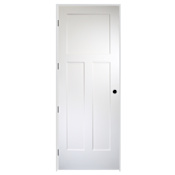Trimlite 36" by 96" 3 Panel Bevel Shaker Right Handed Interior Prehung Passage Door with Oil Rubbed Bronze Hinges and 4-9/16" Door Jamb Unfinished