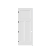 Trimlite 36" by 96" Shaker 1+2-Panel Right Hand Handed Interior Pre-Hung Passage Door with Black Hinges and 7-1/4" Door Jamb Primed