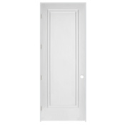Trimlite 36" by 96" 1-Panel Colonial Left Handed Interior Prehung Passage Door with Satin Nickel Hinges and 7-1/4" Door Jamb Primed