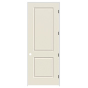 Trimlite 36" x 96" Primed 2-Panel Carrera Molded Solid Core 7-1/4" Jamb Left Hand Prehung Door with Oil Rubbed Bronze Hinges Primed