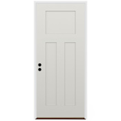 Trimlite 36" W x 96" H 3-Panel Contemporary Right-Hand Inswing Exterior Prehung Entry Door with Black Hinges, 6-9/16" Door Jamb, and Bronze Sill Primed