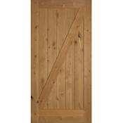 Trimlite 42" by 84" Z-Brace Interior Barn Door Only Knotty Alder
