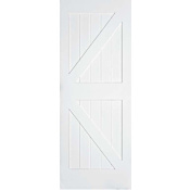 Trimlite 48" x 84" Primed Batten and Ledged British Brace Barn Door Primed