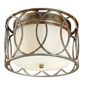 Troy Lighting Sausalito 2 Light Flush Mount Ceiling Fixture Silver Gold