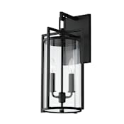 Troy Lighting Percy 2 Light 18" Tall Outdoor Wall Sconce Texture Black