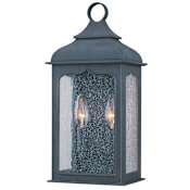 Troy Lighting Henry Street 2 Light 15" Outdoor Wall Sconce Colonial Iron Incandescent