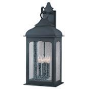 Troy Lighting Henry Street 4 Light Outdoor Wall Sconce Colonial Iron Incandescent