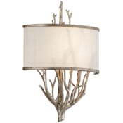 Troy Lighting Whitman 2 Light Wall Sconce with Fabric Shade Vienna Bronze