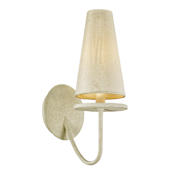 Troy Lighting Marcel Single Light 14-1/4" Tall Wall Sconce with Hardback Linen Shade Gesso White