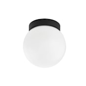 Troy Lighting Ansel 7" Wide Outdoor Flush Mount Globe Ceiling Fixture / Wall Sconce Textured Black