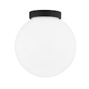 Troy Lighting Ansel 10" Wide Outdoor Flush Mount Globe Ceiling Fixture / Wall Sconce Textured Black