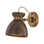 Troy Lighting Allston 7" Tall LED Wall Sconce Patina Brass / Ceramic Molten Umber