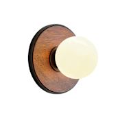 Troy Lighting Cadet 7" Tall LED Wall Sconce Black / Natural Acacia