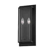 Troy Lighting Winslow 2 Light 18" Tall Outdoor Wall Sconce Texture Black