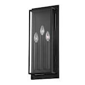 Troy Lighting Winslow 3 Light 22" Tall Outdoor Wall Sconce Texture Black