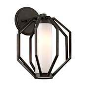 Troy Lighting Boundary 1 Light 10.5" Wide Hand Forged LED Outdoor Wall Sconce with Opal Shade Textured Graphite