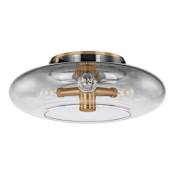 Troy Lighting Gunner 3 Light 15" Wide Flush Mount Ceiling Fixture Patina Brass