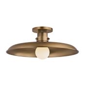 Troy Lighting Rainhill 16" Wide LED Flush Mount Ceiling Fixture Patina Brass