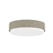 Troy Lighting Zane 15" Wide LED Flush Mount Drum Ceiling Fixture Patina Brass