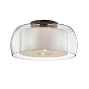 Troy Lighting Candace 18" Wide Semi-Flush Drum Ceiling Fixture Graphite