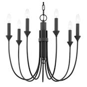 Troy Lighting Cate 7 Light 22" Wide Taper Candle Chandelier Forged Iron