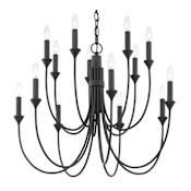 Troy Lighting Cate 14 Light 30" Wide Taper Candle Chandelier Forged Iron