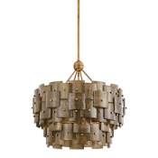 Troy Lighting Jacik 6 Light 24" Wide LED Drum Chandelier Patina Gold Leaf