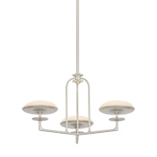 Troy Lighting Pacific 27" Wide LED Chandelier with Etched Matte Glass Shades Warm Silver Leaf