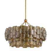 Troy Lighting Jacik 8 Light 36" Wide LED Drum Chandelier Patina Gold Leaf