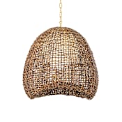 Troy Lighting Maester 24" Wide Woven Abaca Pendant Vintage Gold Leaf