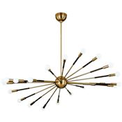 Troy Lighting Obie 22 Light 51" Wide Abstract Sputnik Chandelier Patina Brass / Bronze