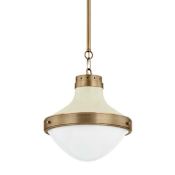 Troy Lighting Maxton 14" Wide Pendant Patina Brass / Soft Sand