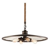 Troy Lighting Brooklyn 4 Light Industrial Pendant Brooklyn Bronze
