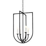 Troy Lighting Kael 4 Light 18" Wide Pillar Candle Pendant Black Iron