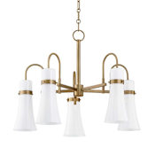 Troy Lighting Maple 5 Light 28" Wide Chandelier Patina Brass
