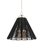 Troy Lighting Sonoma 6 Light 37" Wide LED Pendant Patina Gold Leaf