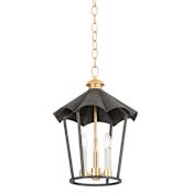 Troy Lighting Wildomar 3 Light 14" Wide Taper Candle Pendant Vintage Gold Leaf / French Iron