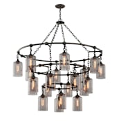 Troy Lighting Gotham 20 Light 3 Tier Chandelier Aged Silver