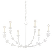 Troy Lighting Florian 6 Light 40" Wide Chandelier Gesso White