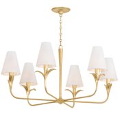 Troy Lighting Quill 6 Light 40" Wide Chandelier Gilded Ivory