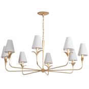 Troy Lighting Quill 8 Light 58" Wide Chandelier Gilded Ivory
