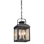 Troy Lighting Chamberlain 3 Light 10" Wide Outdoor Pendant with Seeded Glass Shade Vintage Bronze