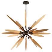Troy Lighting Dragonfly 10 Light 60" Wide Hand Crafted Pendant Bronze with Satin Leaf
