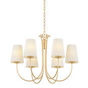 Troy Lighting Weiland 6 Light 28" Wide LED Chandelier Vintage Gold Leaf