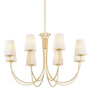 Troy Lighting Weiland 8 Light 40" Wide LED Chandelier Vintage Gold Leaf