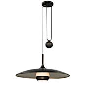 Troy Lighting Alchemy Single Light 30" Wide Integrated LED Pendant with Glass Shade Vintage Bronze / Champagne Silver Leaf