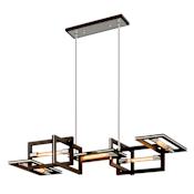 Troy Lighting Enigma 5 Light 43-1/2" Wide Abstract Chandelier Bronze / Polished Stainless Steel