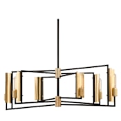 Troy Lighting Emerson 6 Light 51" Wide Chandelier Carbide Black