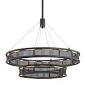Troy Lighting Fuze 2 Light 29" Wide LED Ring Chandelier Modern Bronze