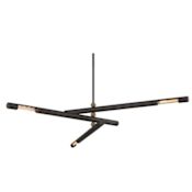 Troy Lighting Hendrix 3 Light 62" Wide Linear Chandelier Chemical Bronze